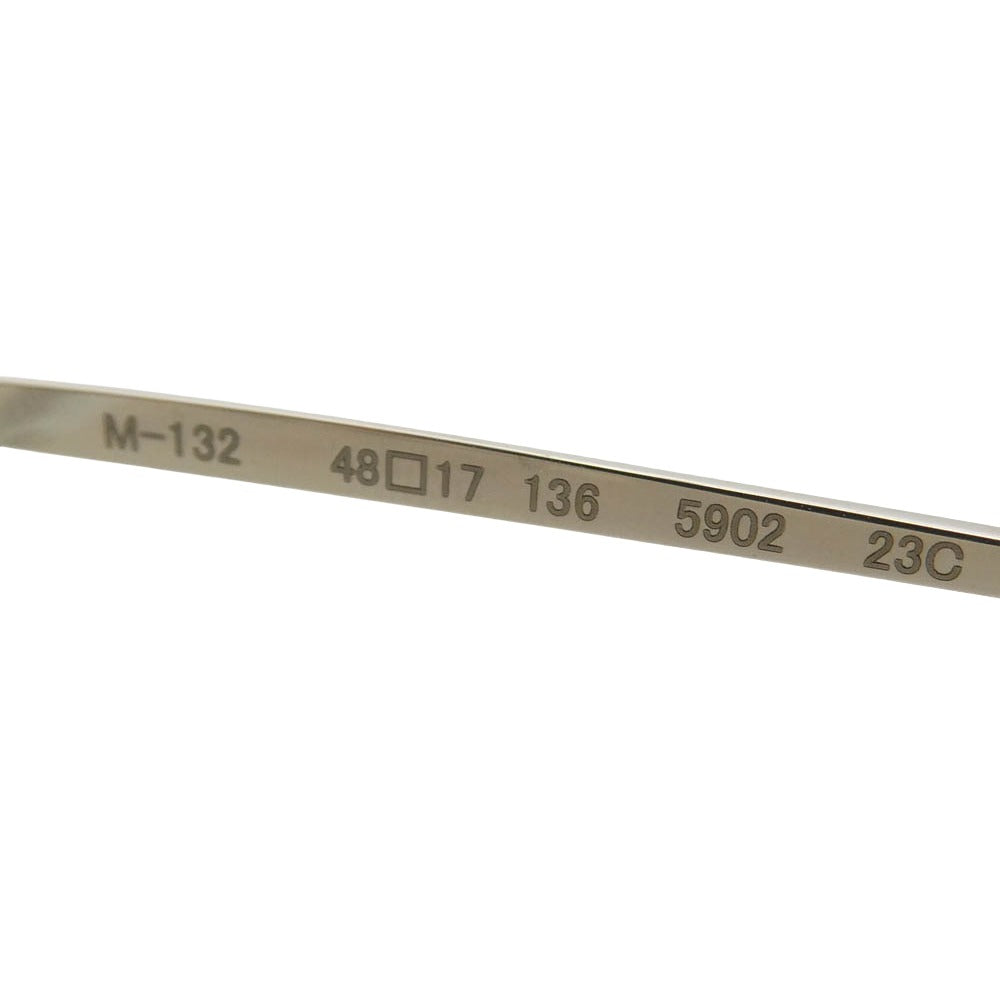 フォーナインズ M-132 オーバルシェイプ 眼鏡 メガネ アイウェア ブルーグレー クリア系 48□17　136【美品】【中古】