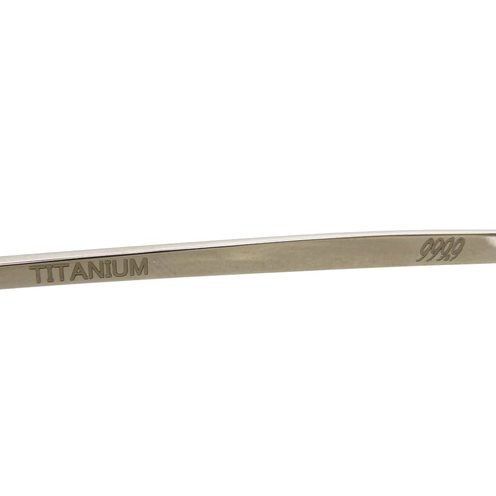 フォーナインズ M-132 オーバルシェイプ 眼鏡 メガネ アイウェア ブルーグレー クリア系 48□17　136【美品】【中古】