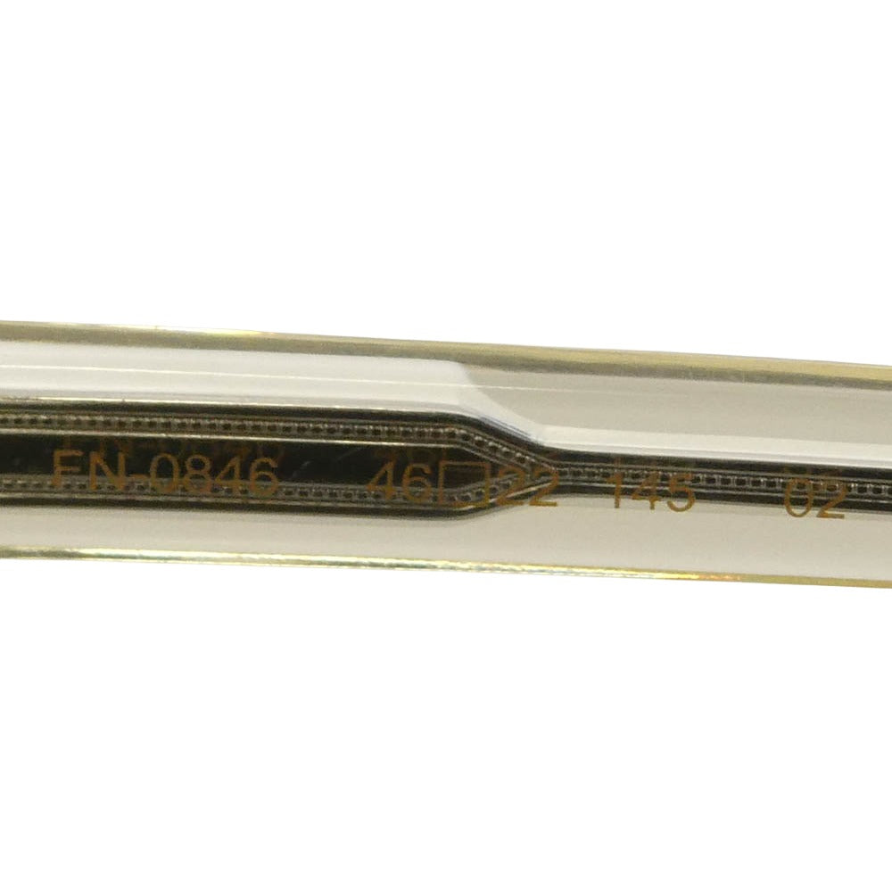 フォーナインズ FN-0846 ラウンドシェイプ 眼鏡 メガネ アイウェア クリアイエロー系 46□22　145【極上美品】【中古】