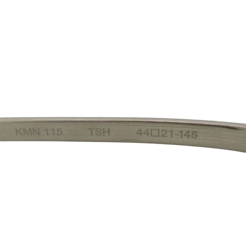カメマンネン KMN-115 ヘキサゴンシェイプ 眼鏡 メガネ アイウェア シルバー系 44□21-145【美品】【中古】