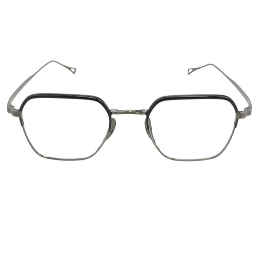 カメマンネン KMN-9921 ヘキサゴンシェイプ 眼鏡 メガネ アイウェア メタリックブラック系 49□21-145【極上美品】【中古】