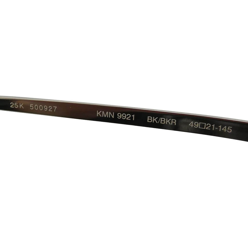 カメマンネン KMN-9921 ヘキサゴンシェイプ 眼鏡 メガネ アイウェア メタリックブラック系 49□21-145【極上美品】【中古】
