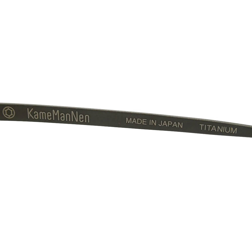 カメマンネン KMN-1235 眼鏡 メガネ アイウェア ブラック系 ゴールド系 46□23-145【極上美品】【中古】