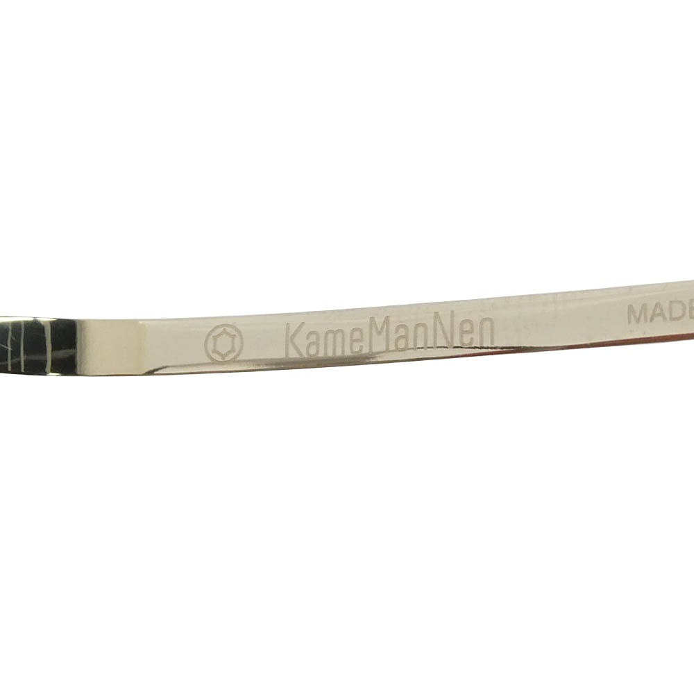 カメマンネン KMN-9918 オーバルシェイプ 眼鏡 メガネ アイウェア シルバー系 48□22-145【極上美品】【中古】