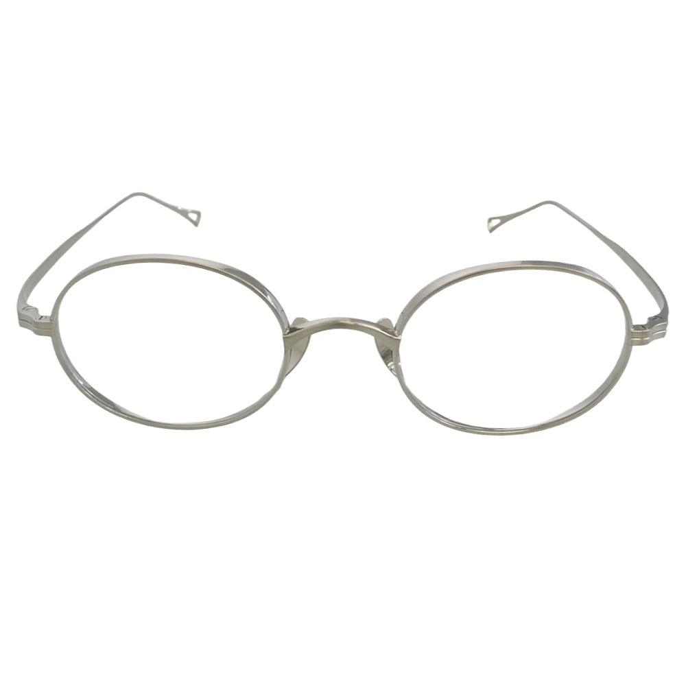 カメマンネン KMN-9918 オーバルシェイプ 眼鏡 メガネ アイウェア シルバー系 48□22-145【極上美品】【中古】