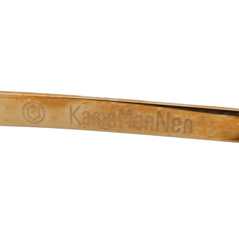 カメマンネン KMN-9918 オーバルシェイプ 眼鏡 メガネ アイウェア ゴールド系 48□22-145【美品】【中古】
