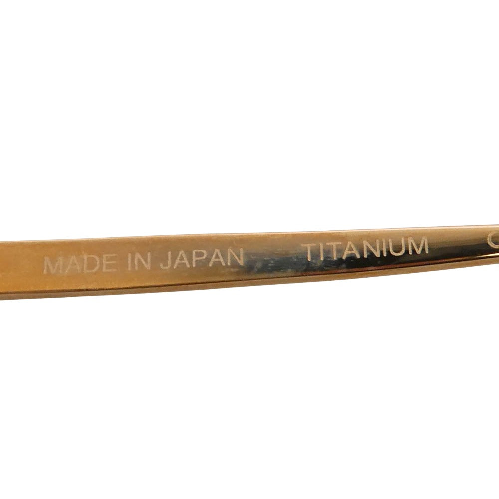カメマンネン KMN-9918 オーバルシェイプ 眼鏡 メガネ アイウェア ゴールド系 48□22-145【美品】【中古】