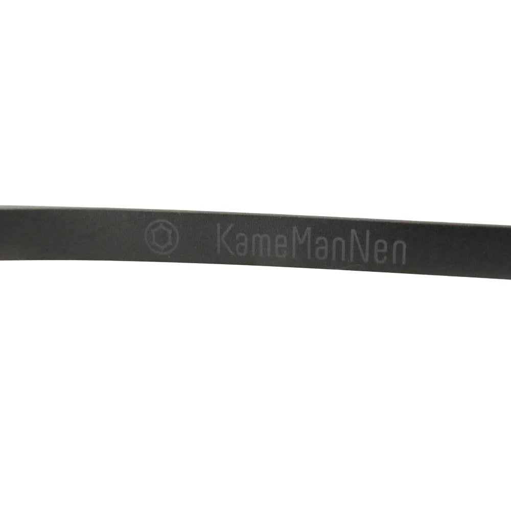 カメマンネン KMN-114 ワイドスクエアシェイプ 眼鏡 メガネ アイウェア グレー系 48□22-145【美品】【中古】