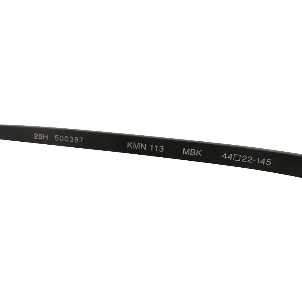 カメマンネン KMN-113 ボストンシェイプ 眼鏡 メガネ アイウェア ダークグレー系 44◻︎22-145【極上美品】【中古】
