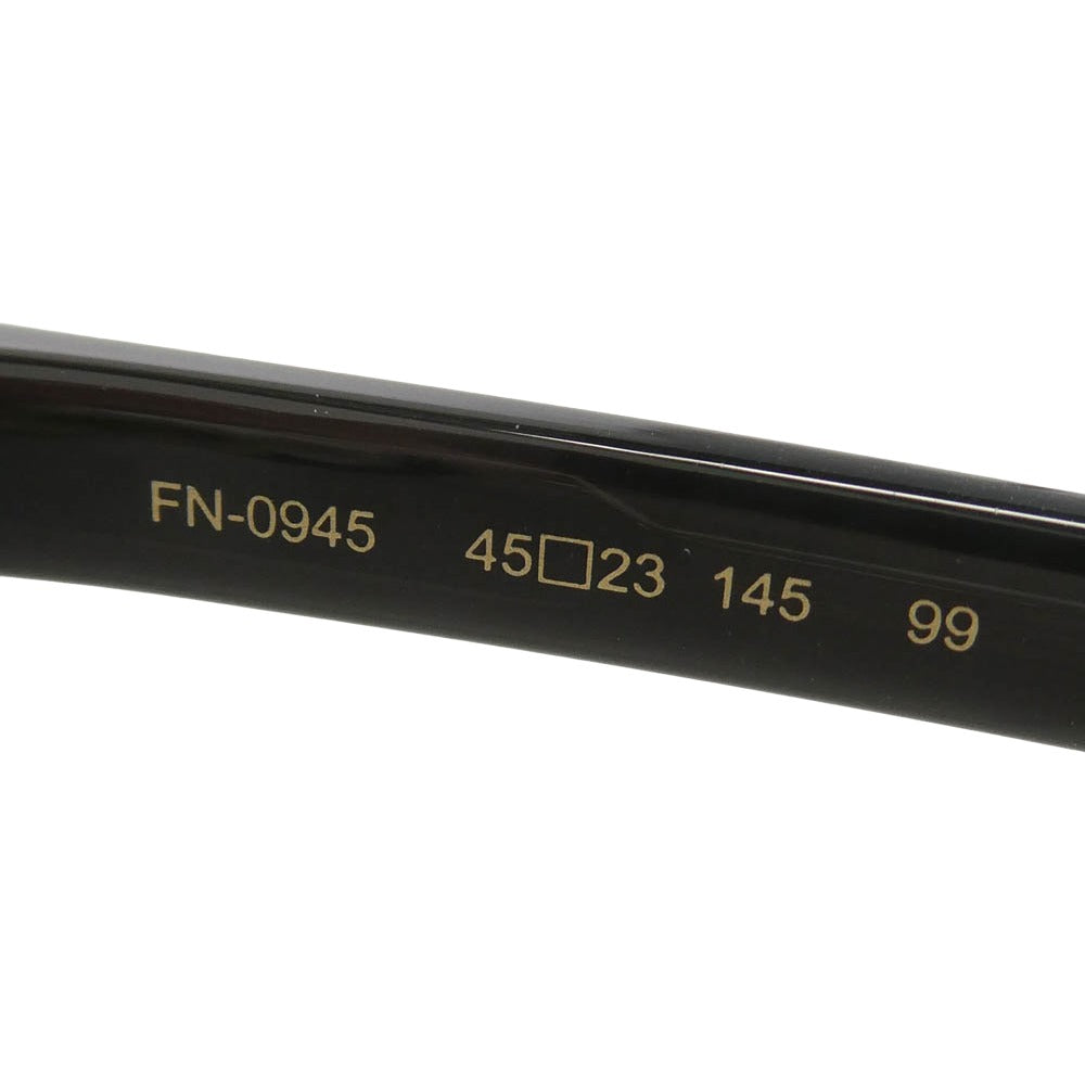 フォーナインズ FN-0945 ヘキサゴンシェイプ 眼鏡 メガネ アイウェア ブラック系 45□23 145【極上美品】【中古】