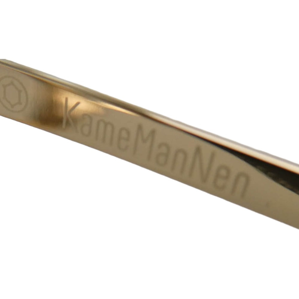 カメマンネン KMN-113 ボストンシェイプ 眼鏡 メガネ アイウェア ゴールド系 48□21-145【極上美品】【中古】