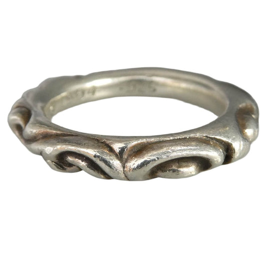 CHROME HEARTS クロムハーツ（原本無） SCRL BAND スクロールバンド リング シルバー系 15.5号【中古】