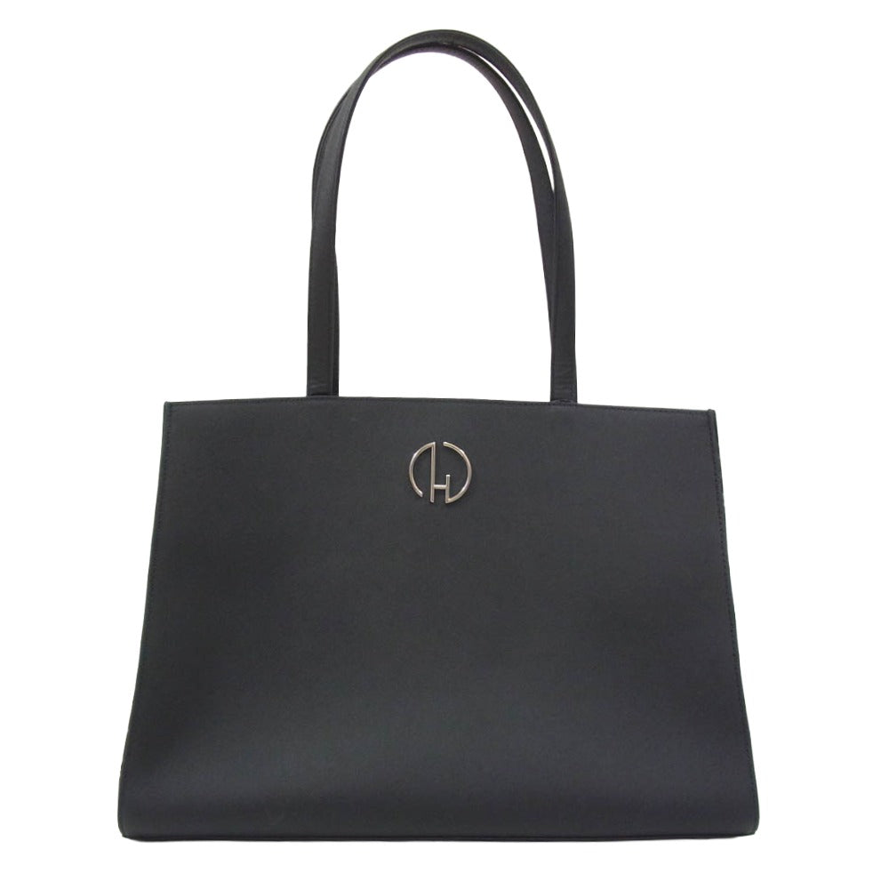 ハマノ 傳濱野 Leyla A4トート レザー ハンド トート バッグ ブラック系【中古】