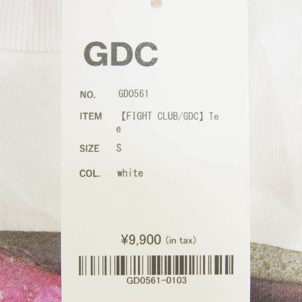 GDC ジーディーシー GD0561 FIGHT CLUB TEE ファイトクラブ 半袖 Tシャツ カットソー ホワイト系 S【中古】