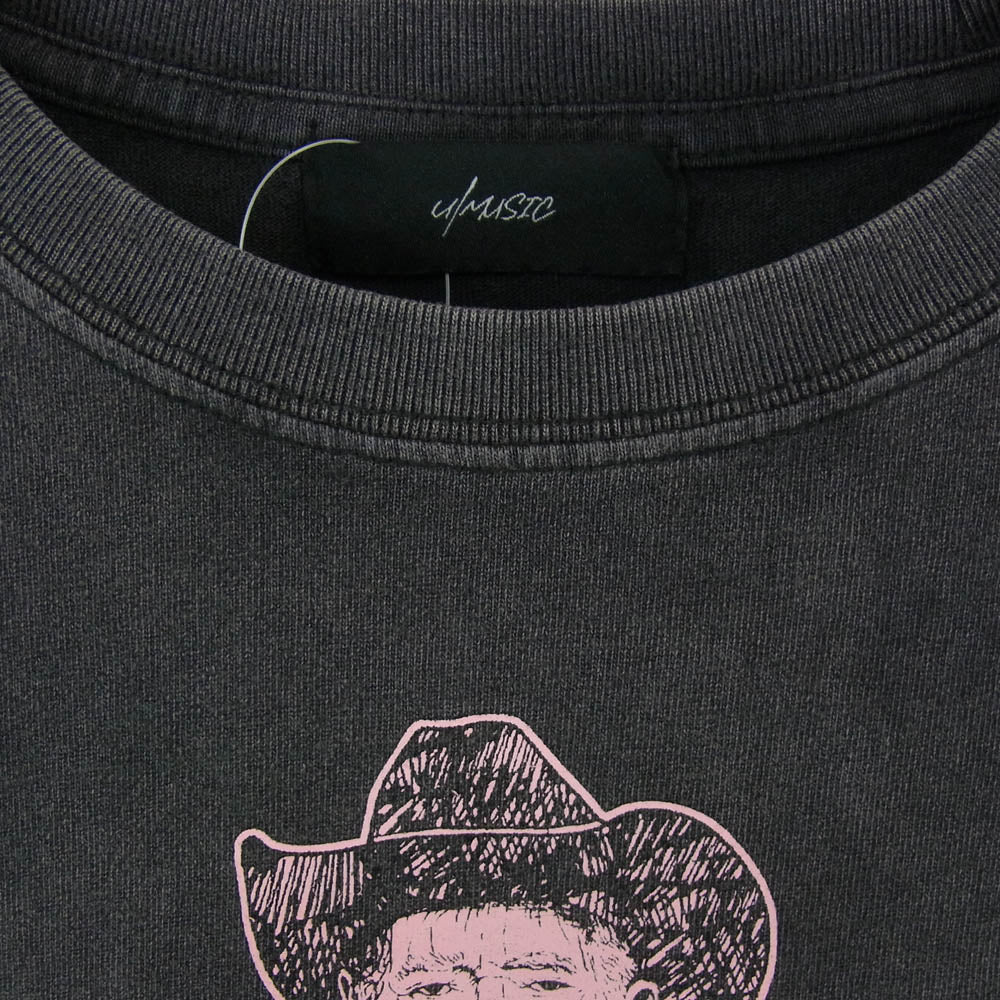 GDC ジーディーシー GD0407 WILLIE NELSON GUITAR TEE ウィリーネルソン 半袖Tシャツ カットソー ブラック系 S【新古品】【未使用】【中古】