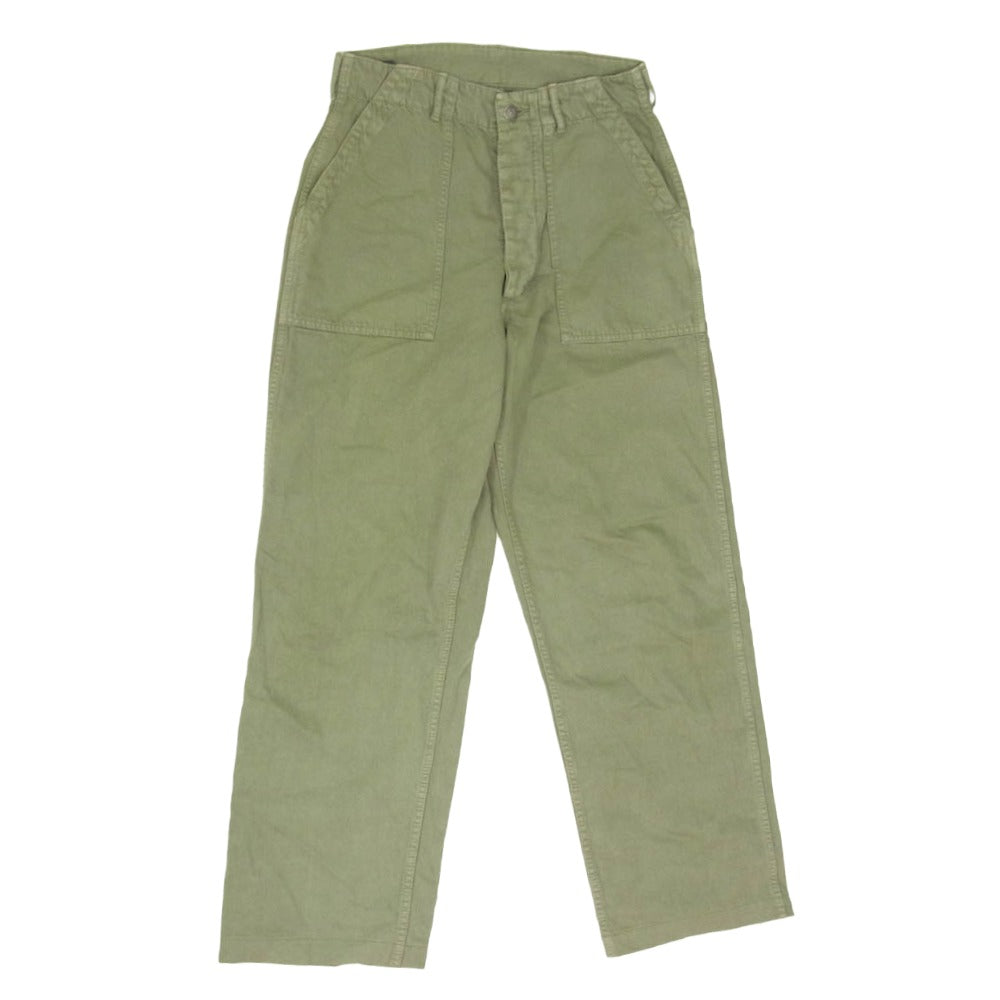 MINEDENIM マインデニム 2604-7001-42-302 Denim Baker Pants デニム ベイカー ファティーグ ボタンフライ パンツ カーキ系 30【中古】
