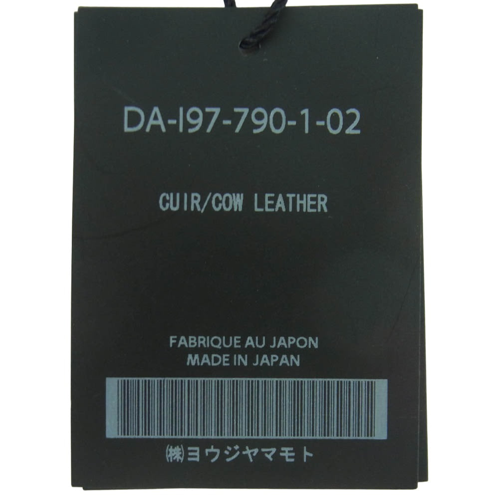 Yohji Yamamoto ヨウジヤマモト DA-I97-790-1-02 Signature Pouch Sacoche 牛革 カウレザー シグネチャー ポーチ サコッシュ レザー バッグ ブラック系【新古品】【未使用】【中古】