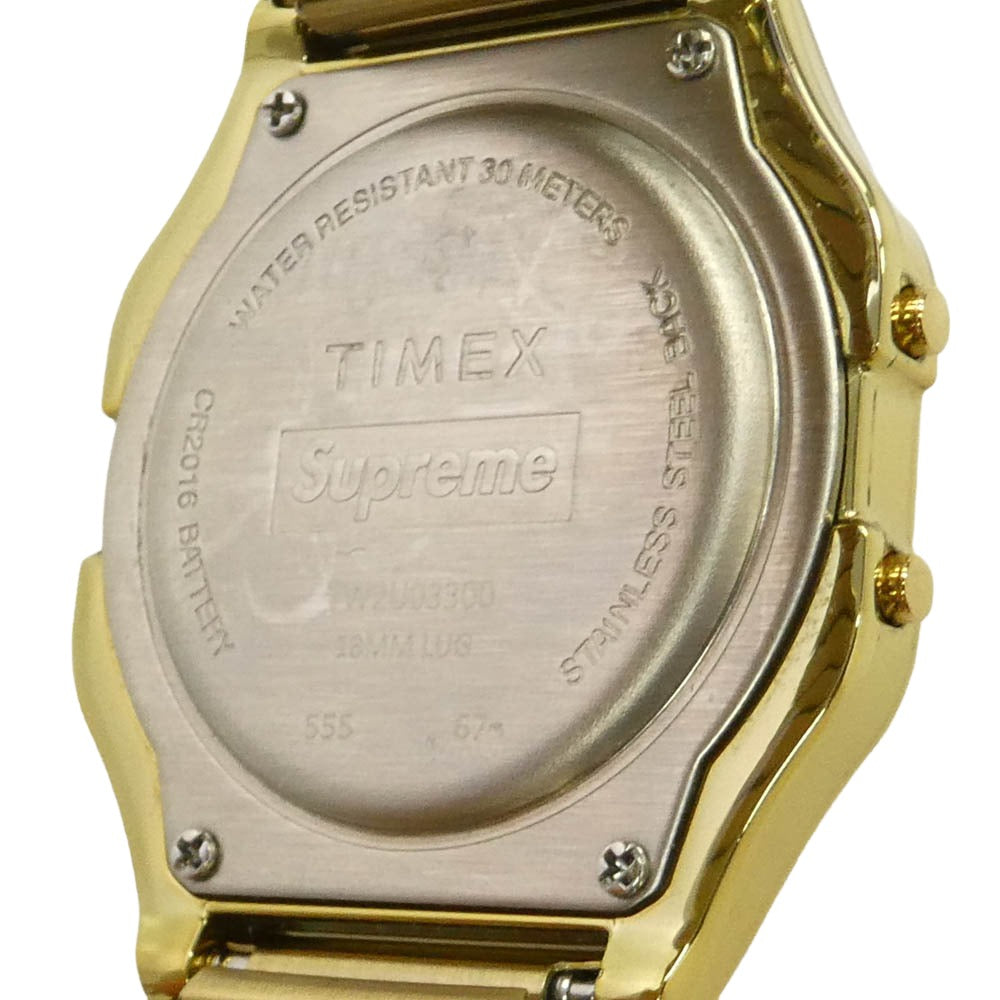 Supreme シュプリーム 19AW TW2U03300 × Timex Digital Watch タイメックス デジタル ウォッチ クォーツ 腕時計 ゴールド系【中古】