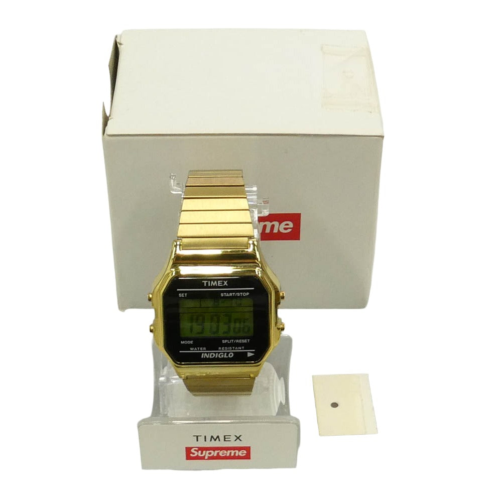 Supreme シュプリーム 19AW TW2U03300 × Timex Digital Watch タイメックス デジタル ウォッチ クォーツ 腕時計 ゴールド系【中古】