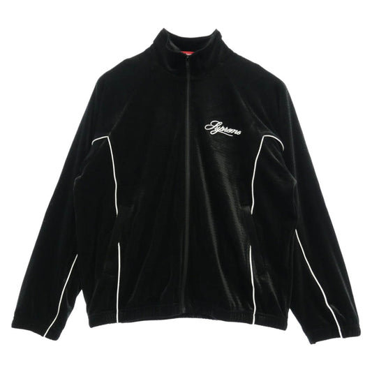 Supreme シュプリーム 26SS Velour Mesh Track Jacket ベロア メッシュ トラック ジップアップ ジャケット ブラック系 L【新古品】【未使用】【中古】