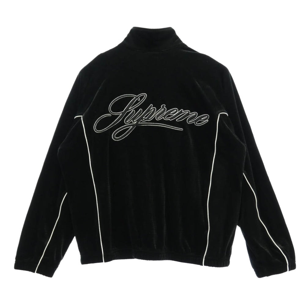 Supreme シュプリーム 26SS Velour Mesh Track Jacket ベロア メッシュ トラック ジップアップ ジャケット ブラック系 L【新古品】【未使用】【中古】