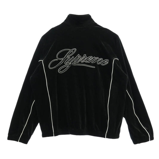 Supreme シュプリーム 26SS Velour Mesh Track Jacket ベロア メッシュ トラック ジップアップ ジャケット ブラック系 L【新古品】【未使用】【中古】