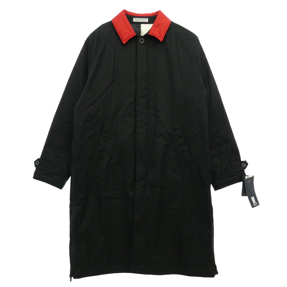 UNDERCOVER アンダーカバー 23AW UC2C9301-2 × fragment design フラグメントデザイン 裏地チェック ステンカラーコート ブラック系 レッド系 5【極上美品】【中古】