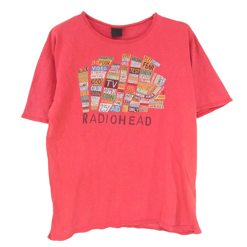 ヴィンテージ 00s Radiohead レディオヘッド Hail to the Thief ヘイル・トゥ・ザ・シーフ プリント 半袖 Tシャツ レッド系 サイズ表記なし【中古】