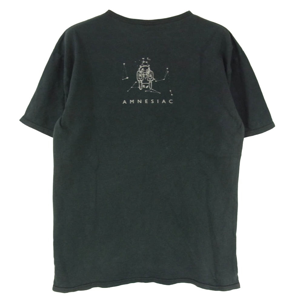 ヴィンテージ 00s Radiohead レディオヘッド Amnesiac アムニージアック プリント 半袖 Tシャツ ブラック系 M【中古】