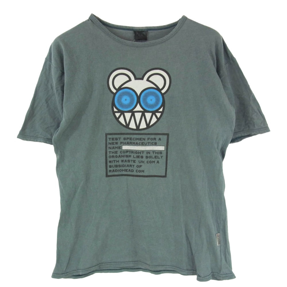 ヴィンテージ 00s Radiohead レディオヘッド W.A.S.T.E. Modified Bear プリント 半袖 Tシャツ グレー系 M【中古】