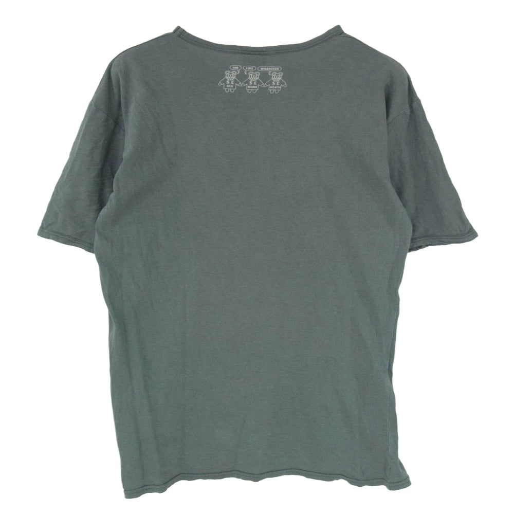 ヴィンテージ 00s Radiohead レディオヘッド W.A.S.T.E. Modified Bear プリント 半袖 Tシャツ グレー系 M【中古】
