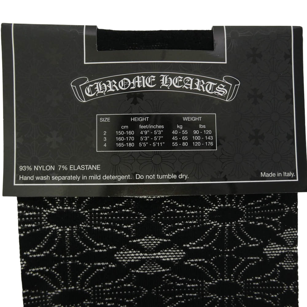 CHROME HEARTS クロムハーツ（原本無） STOCKING HOSIERY CHプラス ストッキング ブラック系 3【極上美品】【中古】