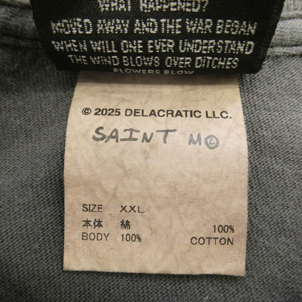 SAINT MICHAEL セントマイケル SM-HR1-0000-C18 DE LA SOUL DLS_SS TEE デラソウル プリント 半袖 Tシャツ グレー系 マルチカラー系 XXL【中古】