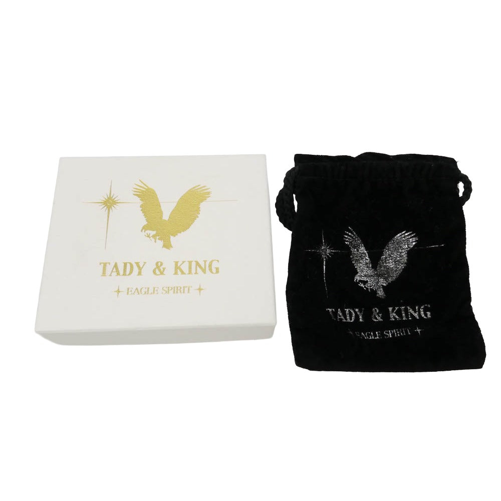 TADY&KING タディアンドキング 特大SV フェザー K18ローズ 平打ち バングル シルバー系【中古】