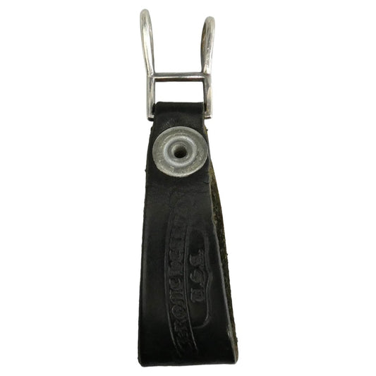 CHROME HEARTS クロムハーツ（原本有） BELT LOOP スターボールボタン レザー ベルトループ ブラック系 シルバー系【中古】