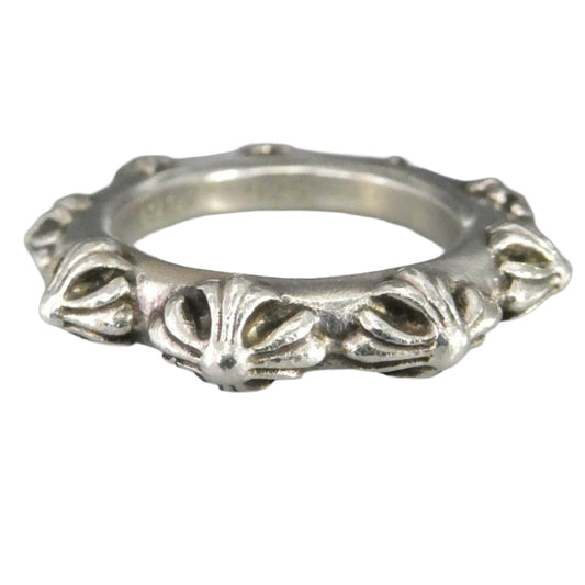CHROME HEARTS クロムハーツ（原本無） CROSS BAND クロスバンド リング シルバー系 20.5号【中古】