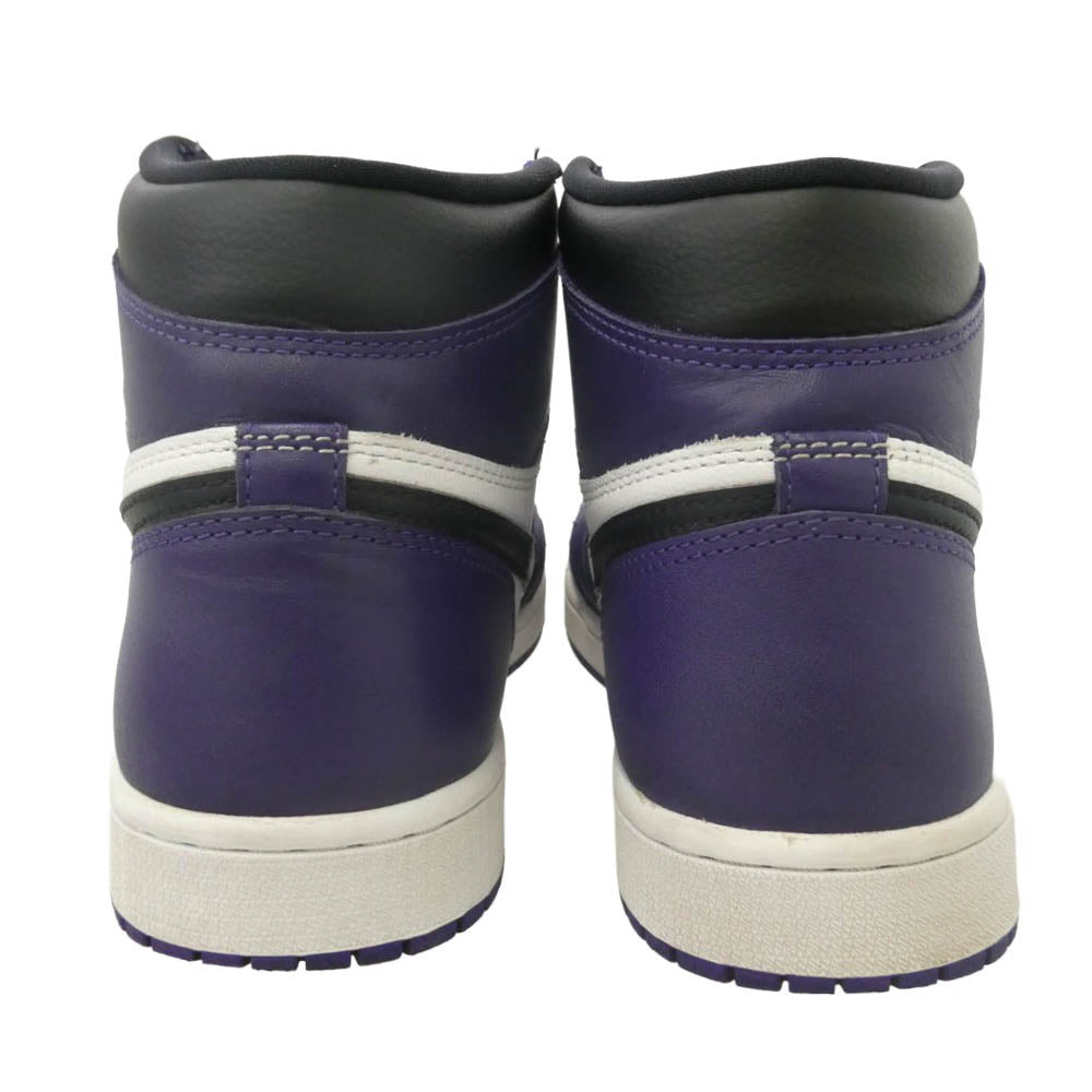 NIKE AIR JORDAN ナイキ ジョーダン 555088-500 Air Jordan 1 Retro High OG AJ1 Court Purple レトロ ハイ コートパープル スニーカー パープル系 ホワイト系 26.5cm【中古】