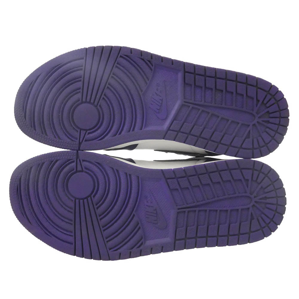 NIKE AIR JORDAN ナイキ ジョーダン 555088-500 Air Jordan 1 Retro High OG AJ1 Court Purple レトロ ハイ コートパープル スニーカー パープル系 ホワイト系 26.5cm【中古】
