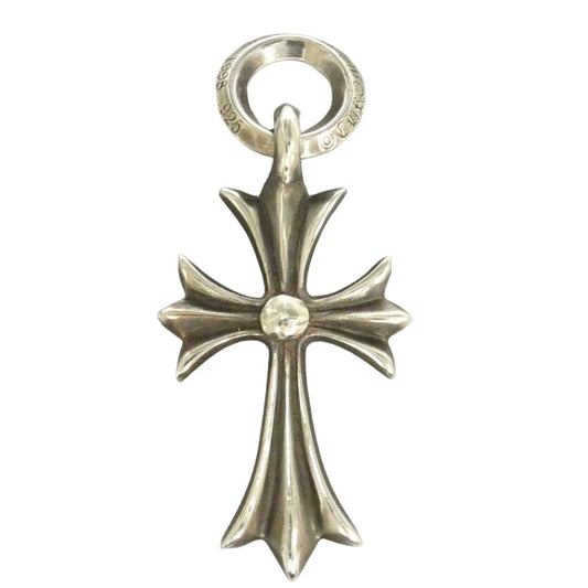 CHROME HEARTS クロムハーツ（原本無） TINY CH CROSS タイニー CHクロス チャーム ペンダント トップ シルバー系【中古】