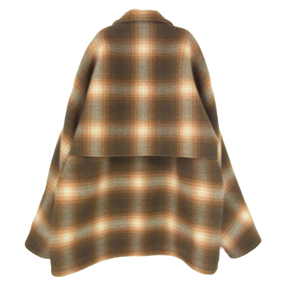 ゼロナナハチ シティ #B-A0629 WCE ウール チェック クルーザー ジャケット ブラウン系 L【中古】