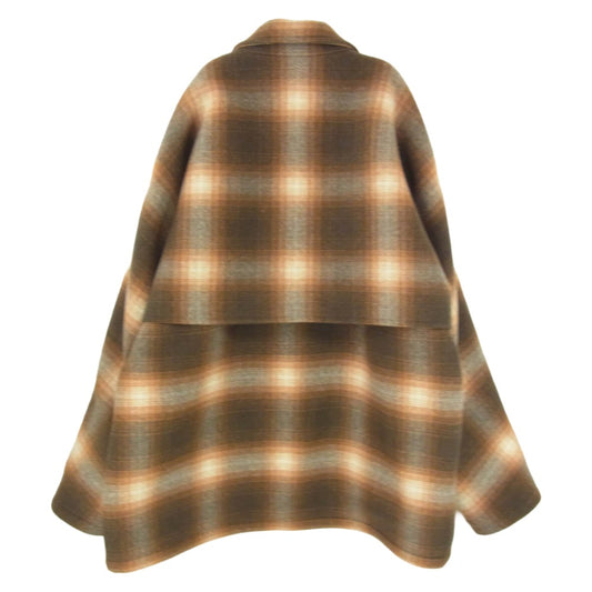 ゼロナナハチ シティ #B-A0629 WCE ウール チェック クルーザー ジャケット ブラウン系 L【中古】