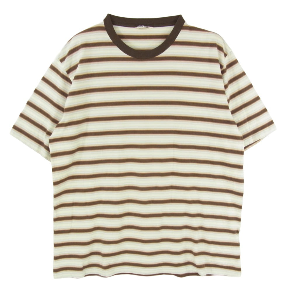 AURALEE オーラリー 26SS A26ST02GJ GRADIENT STRIPE JERSEY TEE グラデーション ストライプ ボーダー ジャージー Tシャツ 半袖 ブラウン系 5【中古】