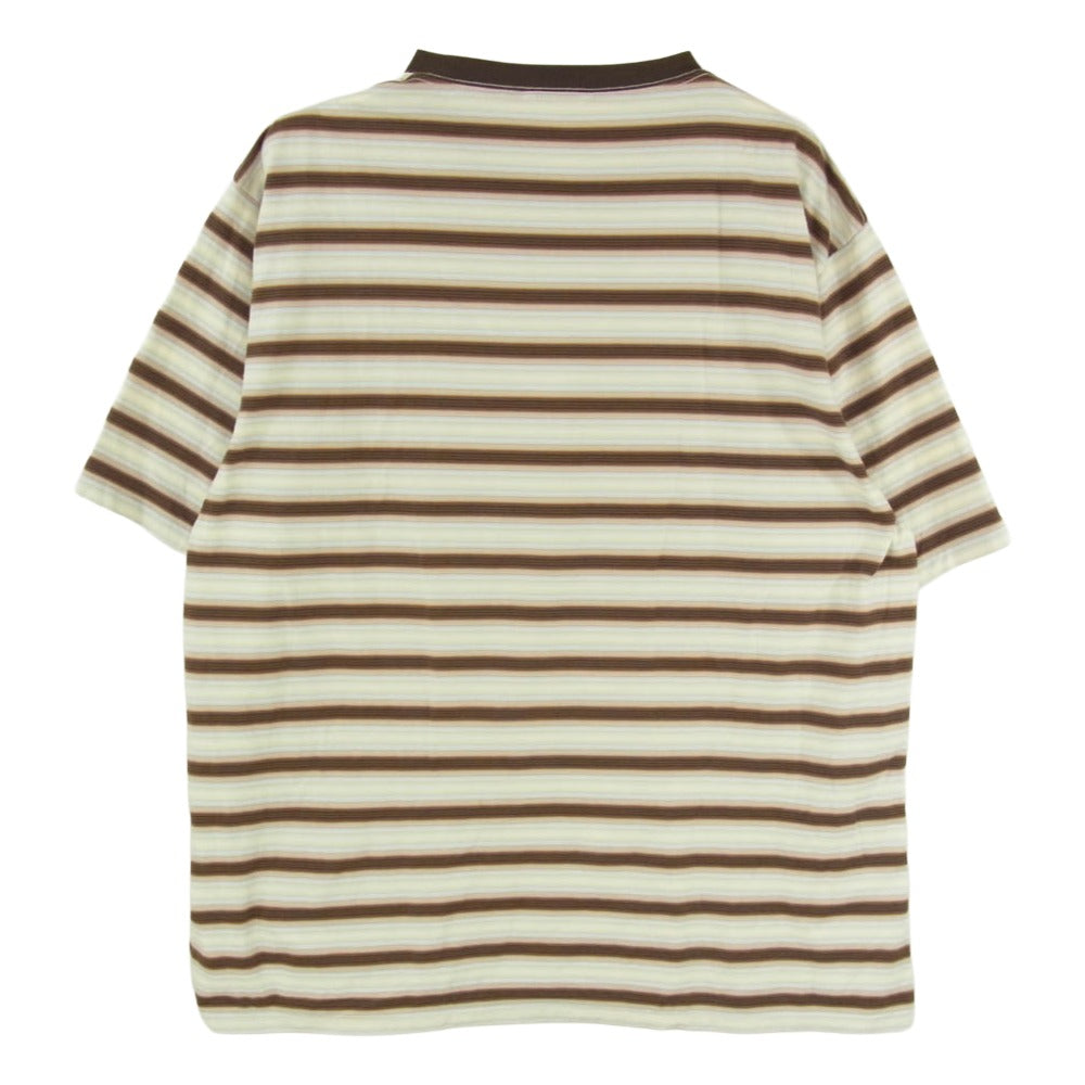 AURALEE オーラリー 26SS A26ST02GJ GRADIENT STRIPE JERSEY TEE グラデーション ストライプ ボーダー ジャージー Tシャツ 半袖 ブラウン系 5【中古】