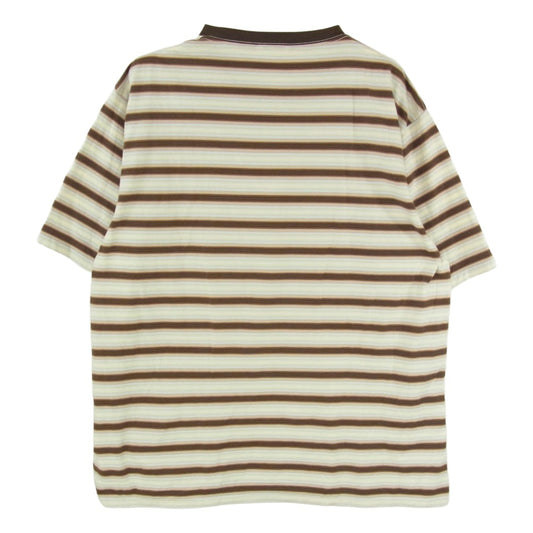 AURALEE オーラリー 26SS A26ST02GJ GRADIENT STRIPE JERSEY TEE グラデーション ストライプ ボーダー ジャージー Tシャツ 半袖 ブラウン系 5【中古】