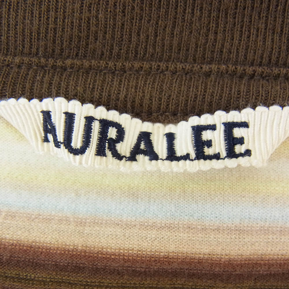 AURALEE オーラリー 26SS A26ST02GJ GRADIENT STRIPE JERSEY TEE グラデーション ストライプ ボーダー ジャージー Tシャツ 半袖 ブラウン系 5【中古】