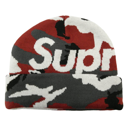 Supreme シュプリーム 25AW Camo Big Logo Beanie カモ ビッグロゴ ビーニー ニットキャップ マルチカラー系【極上美品】【中古】