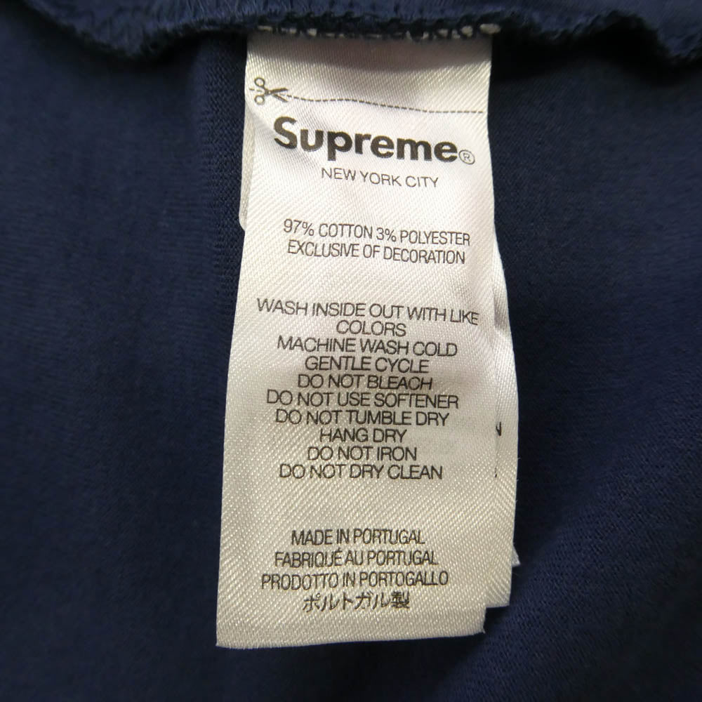 Supreme シュプリーム 25AW Intarsia Sleeve L/S Top インターシャ スリーブ 長袖 Tシャツ ネイビー系 L【極上美品】【中古】
