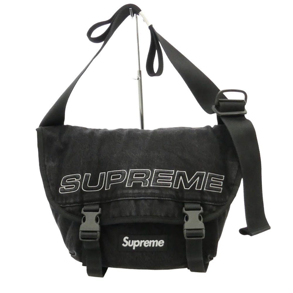 Supreme シュプリーム 25AW Denim Messenger Bag デニム メッセンジャー バッグ ブラック系【極上美品】【中古】