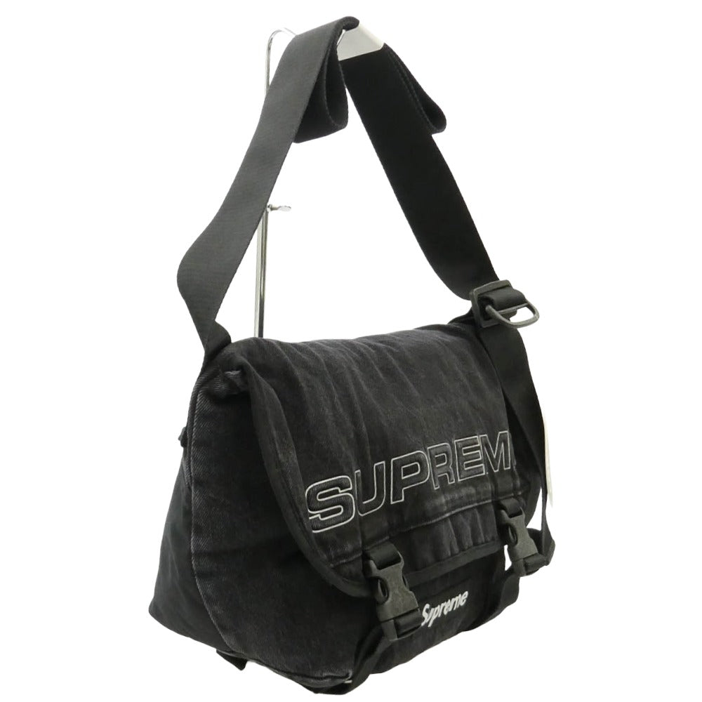 Supreme シュプリーム 25AW Denim Messenger Bag デニム メッセンジャー バッグ ブラック系【極上美品】【中古】