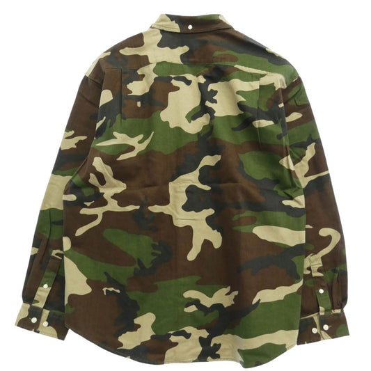 Supreme シュプリーム 25AW Small Box Denim Shirt スモールボックスロゴ ウッドランドカモ デニム シャツ マルチカラー系 L【極上美品】【中古】